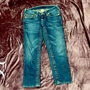 True Religion Capri Jeans, low waist, excellent condition